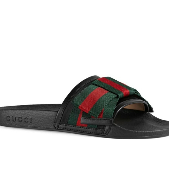 gucci pursuit bow slide sandal